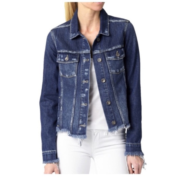 PAIGE Jackets & Blazers - PAIGE Rowan distressed Denim Jacket XS